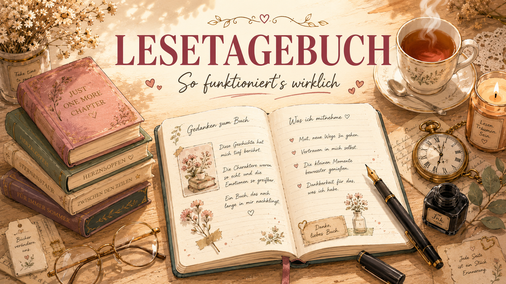 Endlich ein Lesetagebuch führen, das du wirklich durchziehst